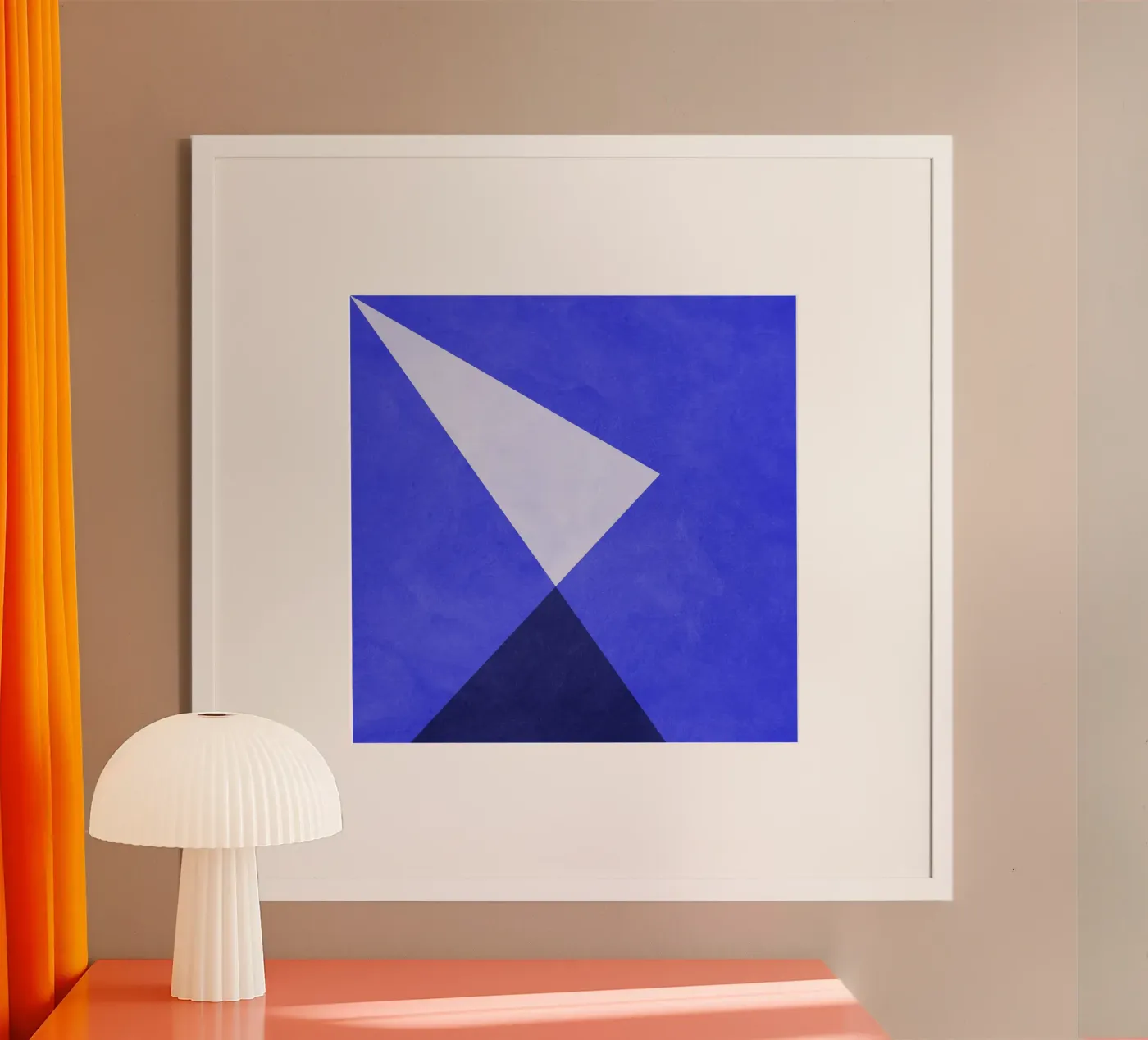 Simple Blue Poster von Lines Inside
