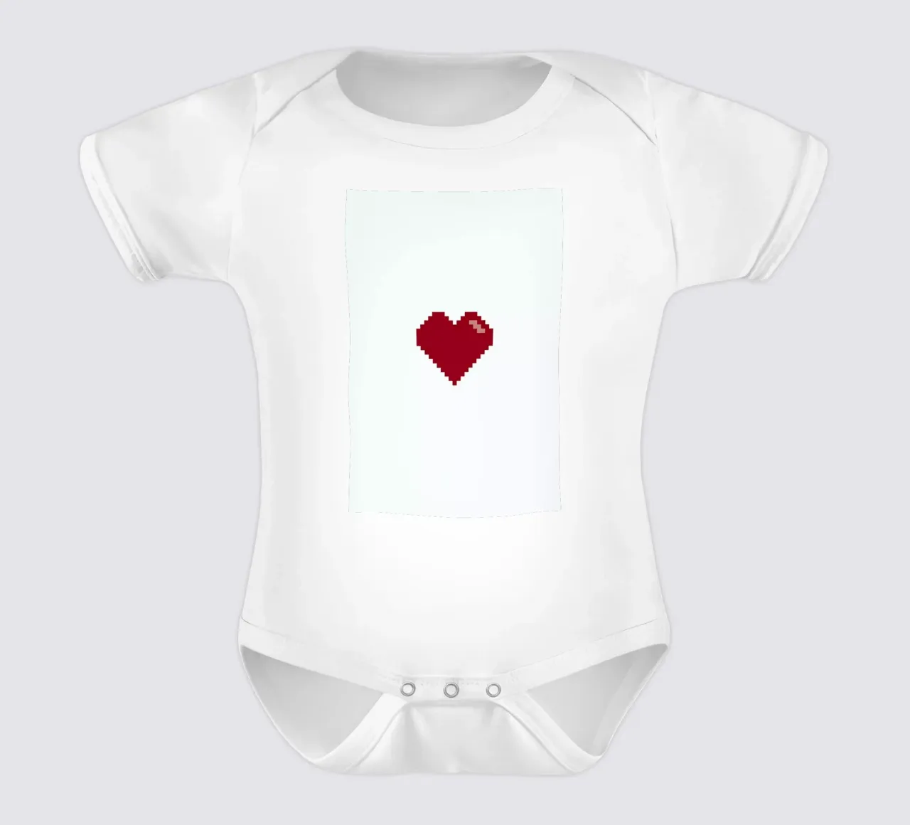 Pixel Heart short-sleeve baby romper by Studio One