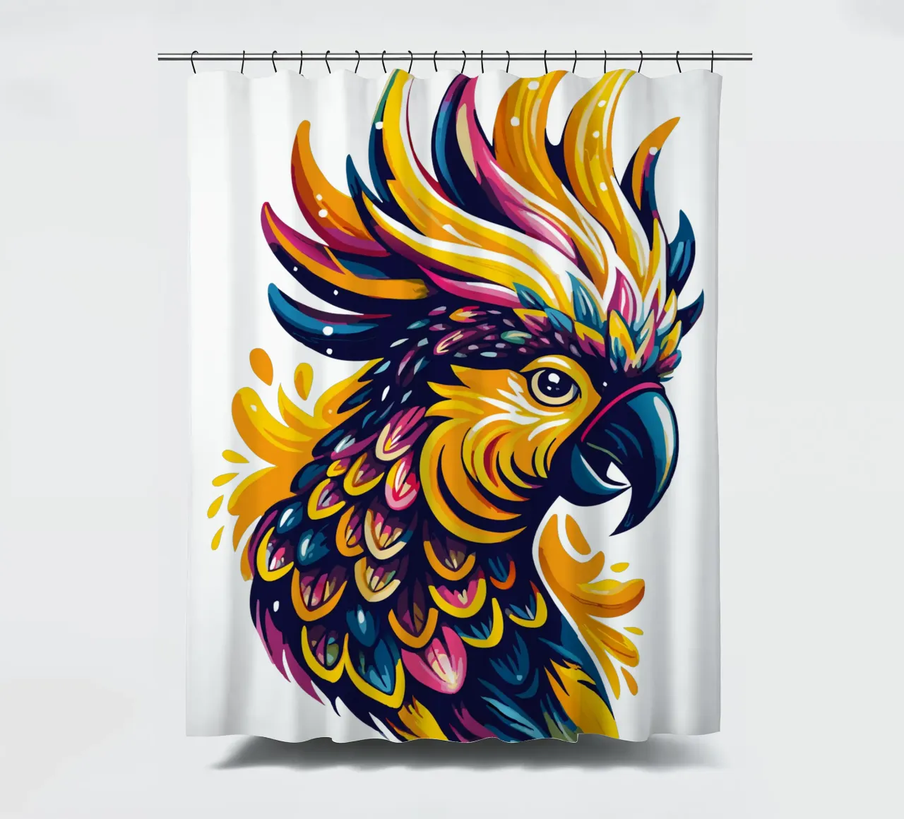 Cacatua Uccello esotico tenda da doccia da Artnesia