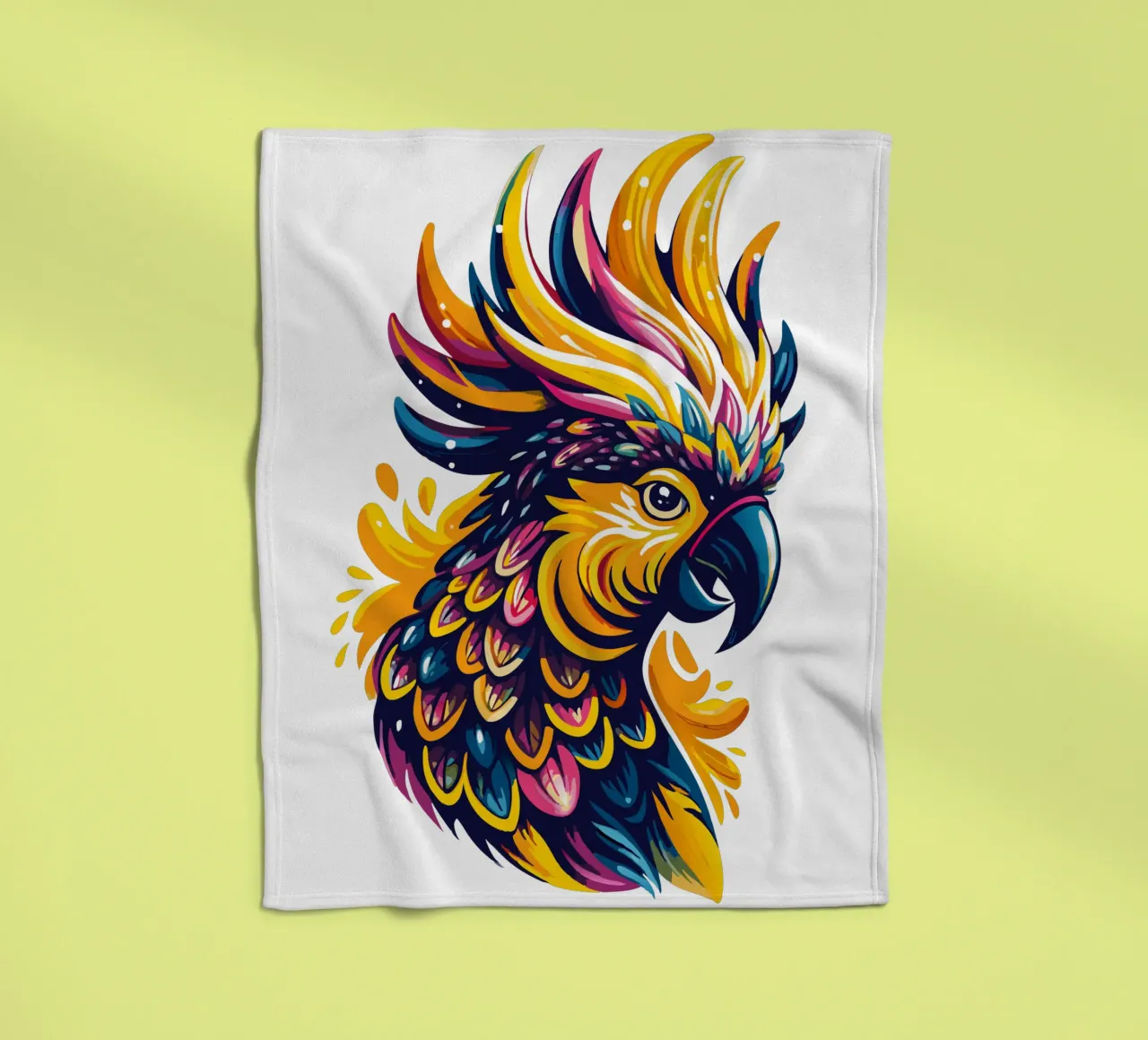 Cacatua Uccello esotico coperta in pile da Artnesia