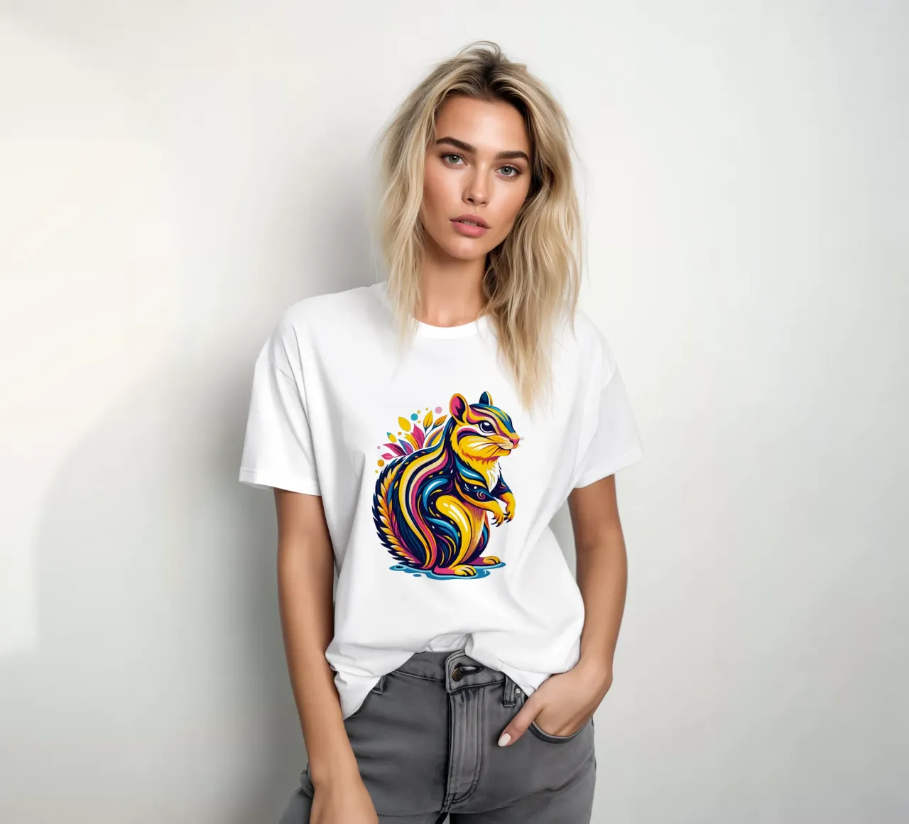 Divertidas ardillas a todo color camiseta de Artnesia