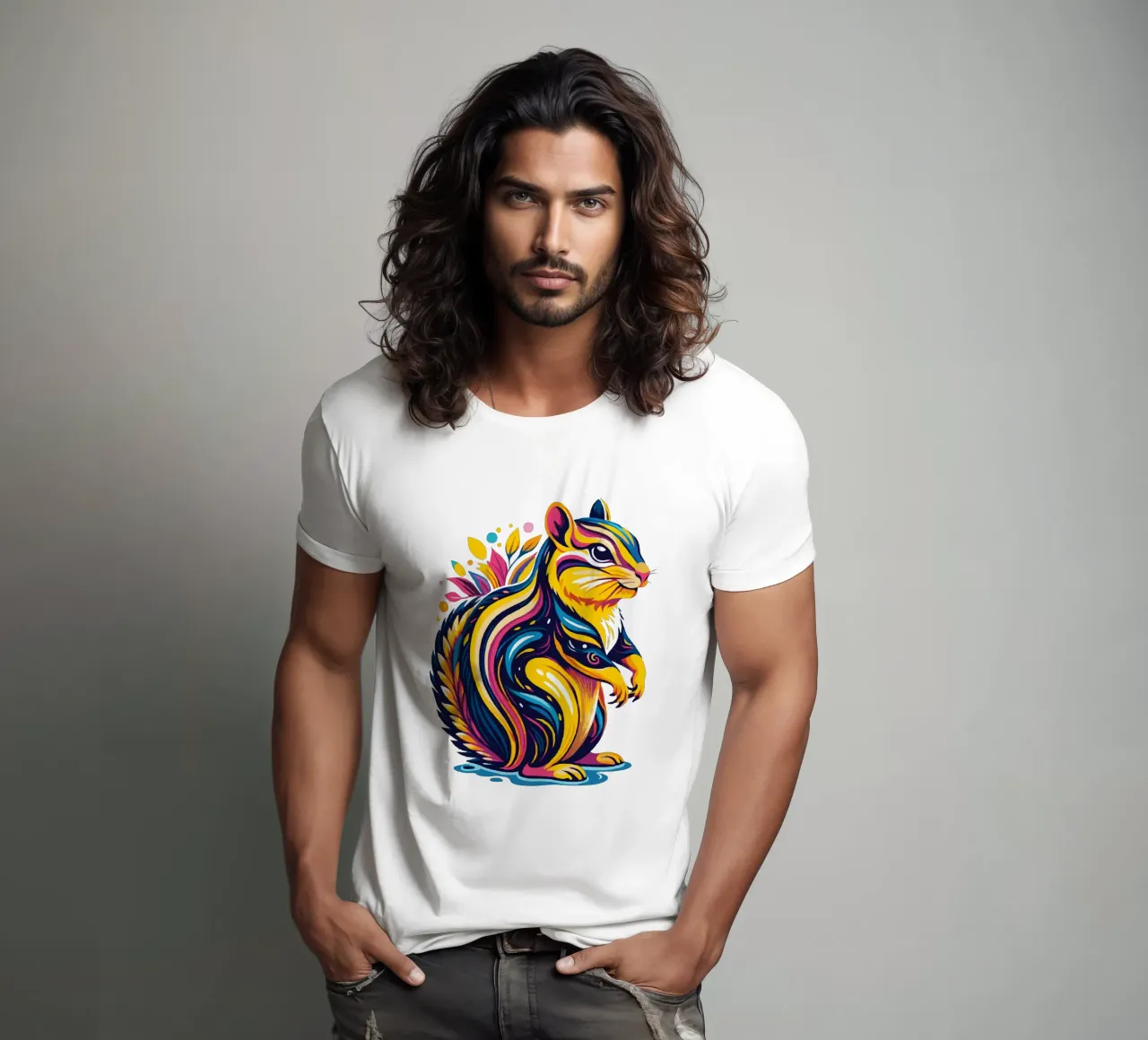 Divertidas ardillas a todo color camiseta de Artnesia