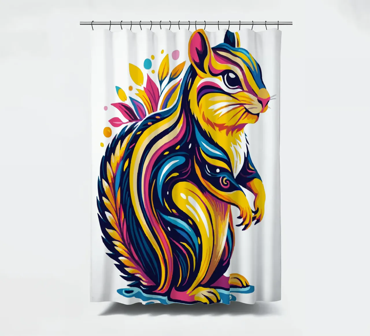 Funny Chipmunk Fullcolours shower curtain by Artnesia