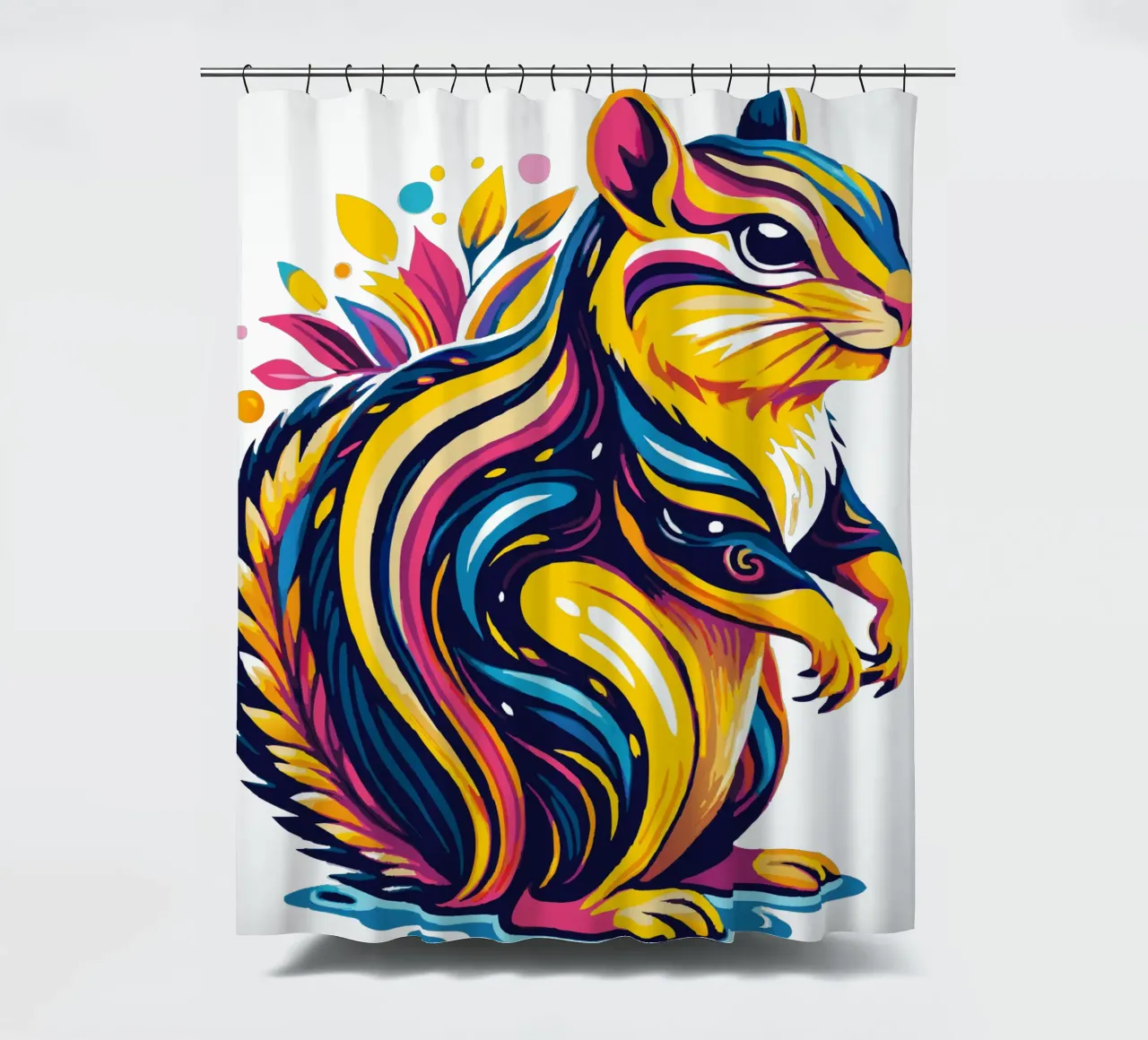 Funny Chipmunk Fullcolours shower curtain by Artnesia