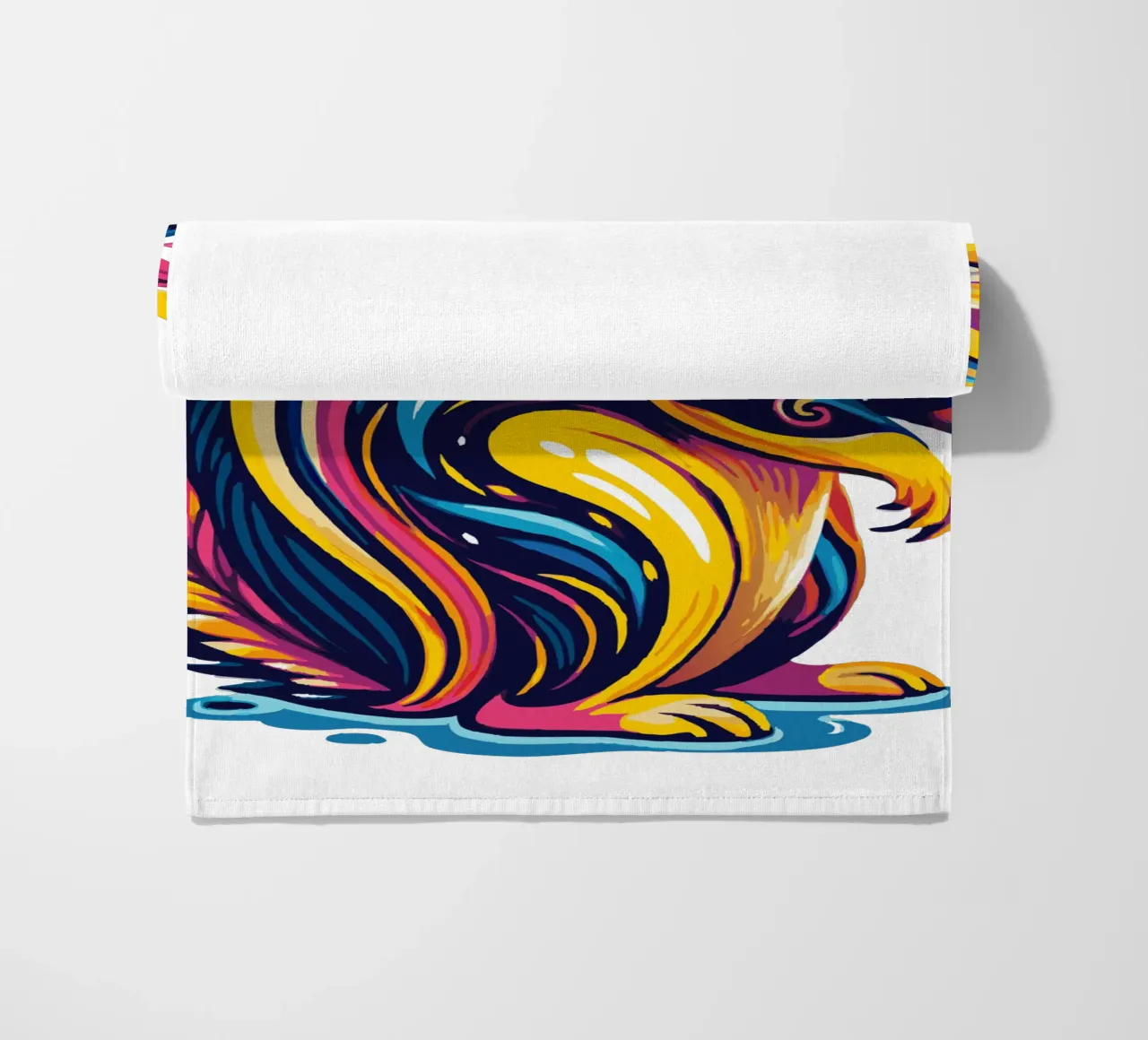 Funny Chipmunk Fullcolours beach towel by Artnesia