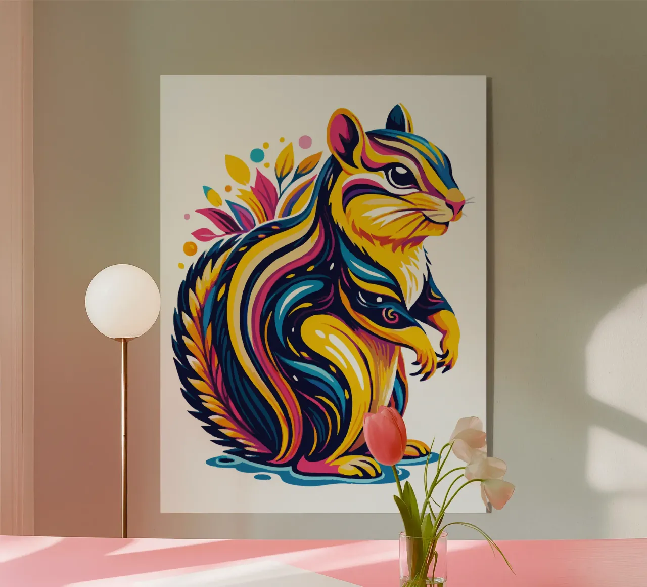 Divertente Chipmunk Fullcolours plexiglass da Artnesia