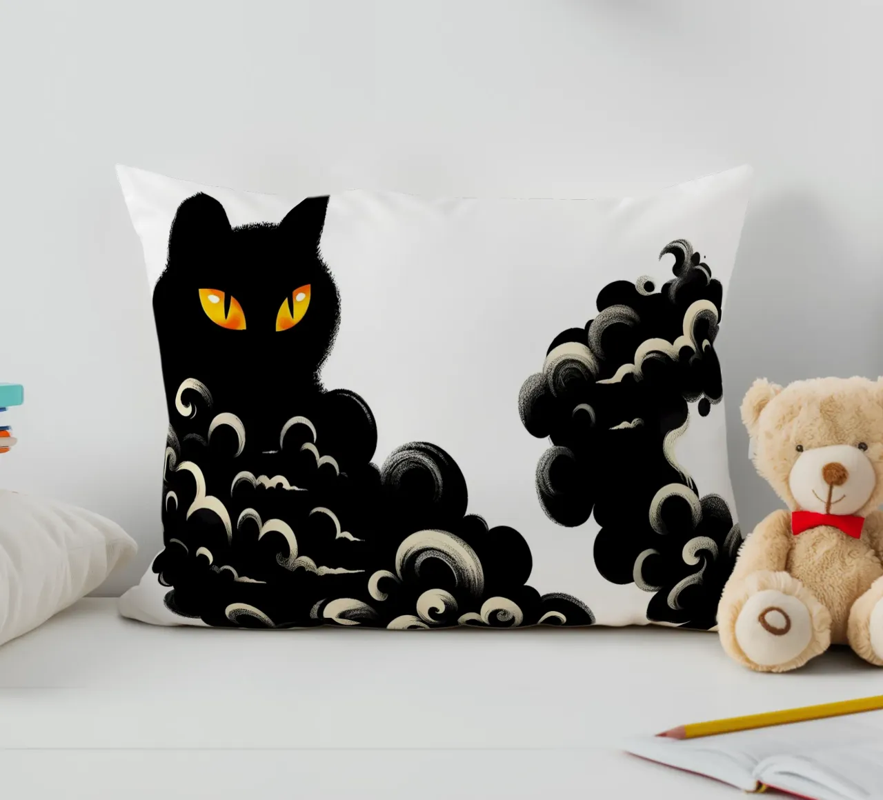 Climate Change Cat decorative cushion by ARTOMATIC