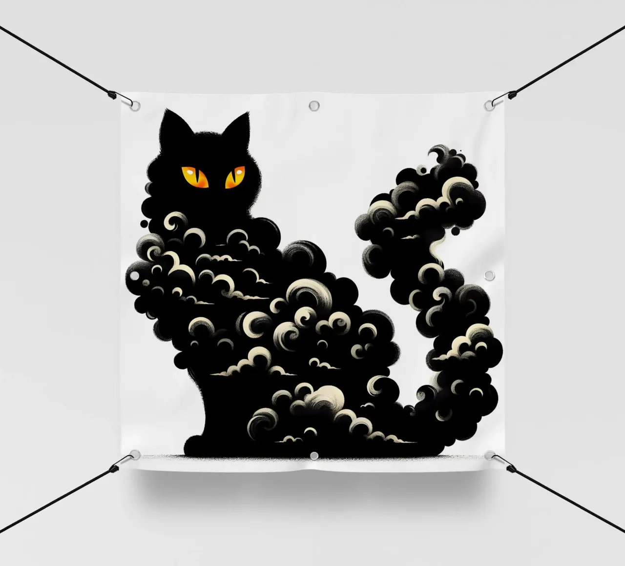 Il gatto del cambiamento climatico telo in pvc da ARTOMATIC