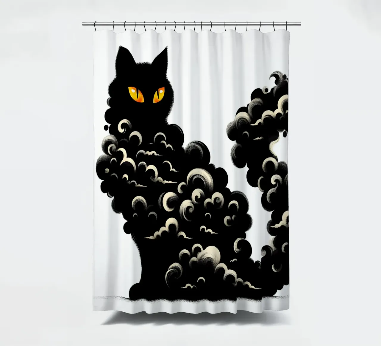 Klimawandel Katze Duschvorhang von ARTOMATIC