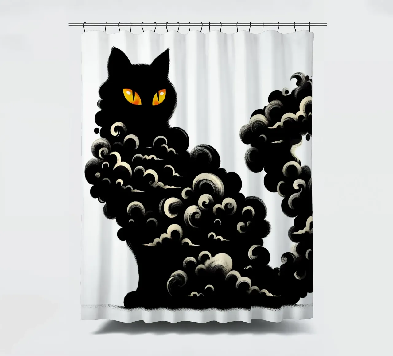Klimawandel Katze Duschvorhang von ARTOMATIC