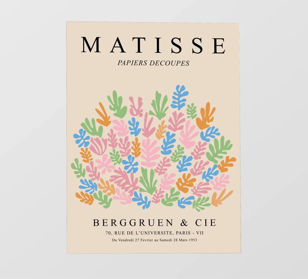 Design ispirato a Matisse - Decorazione di carta colorata telo in pvc da Whole©