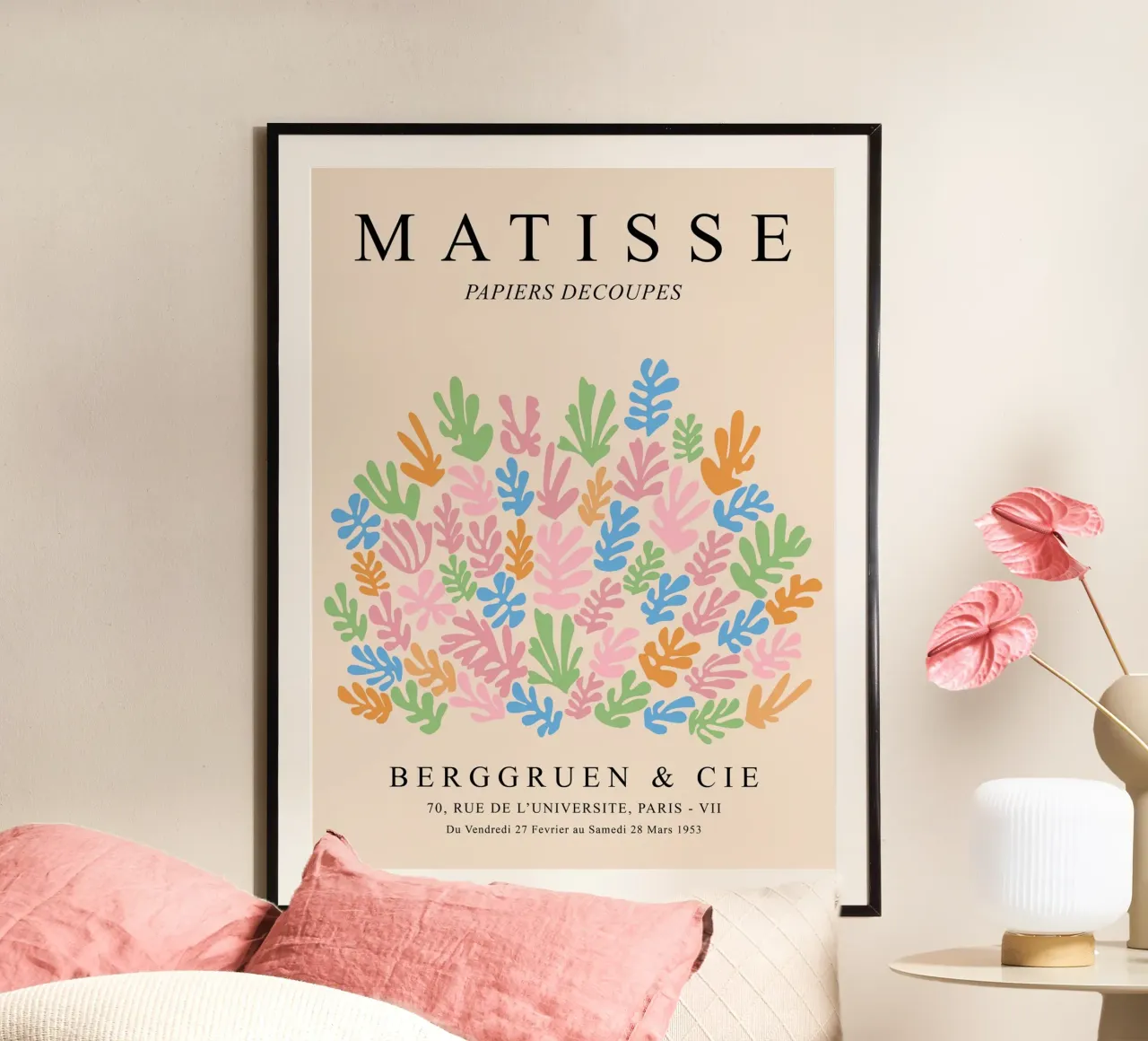 Design ispirato a Matisse - Decorazione di carta colorata carta hahnemühle da Whole©