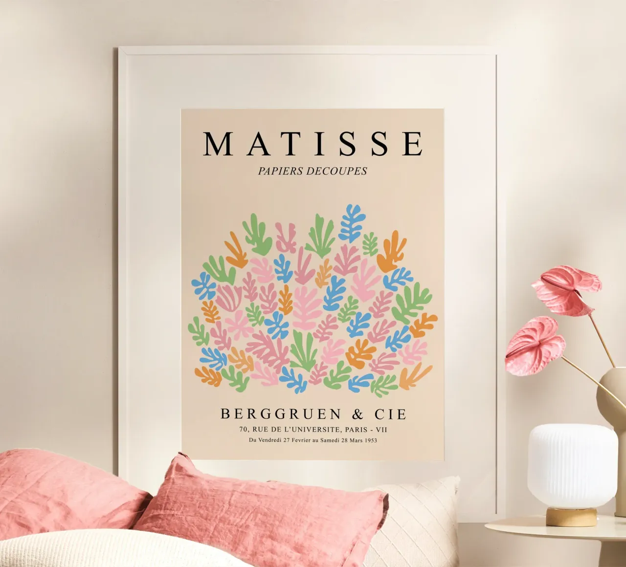 Design ispirato a Matisse - Decorazione di carta colorata carta hahnemühle da Whole©