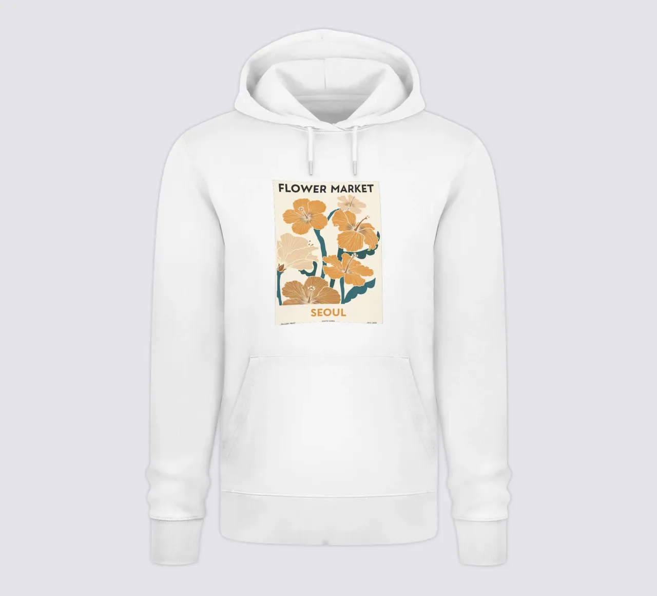 Mercato dei fiori di Seul - Florales Retro-Design felpa con cappuccio da Whole©