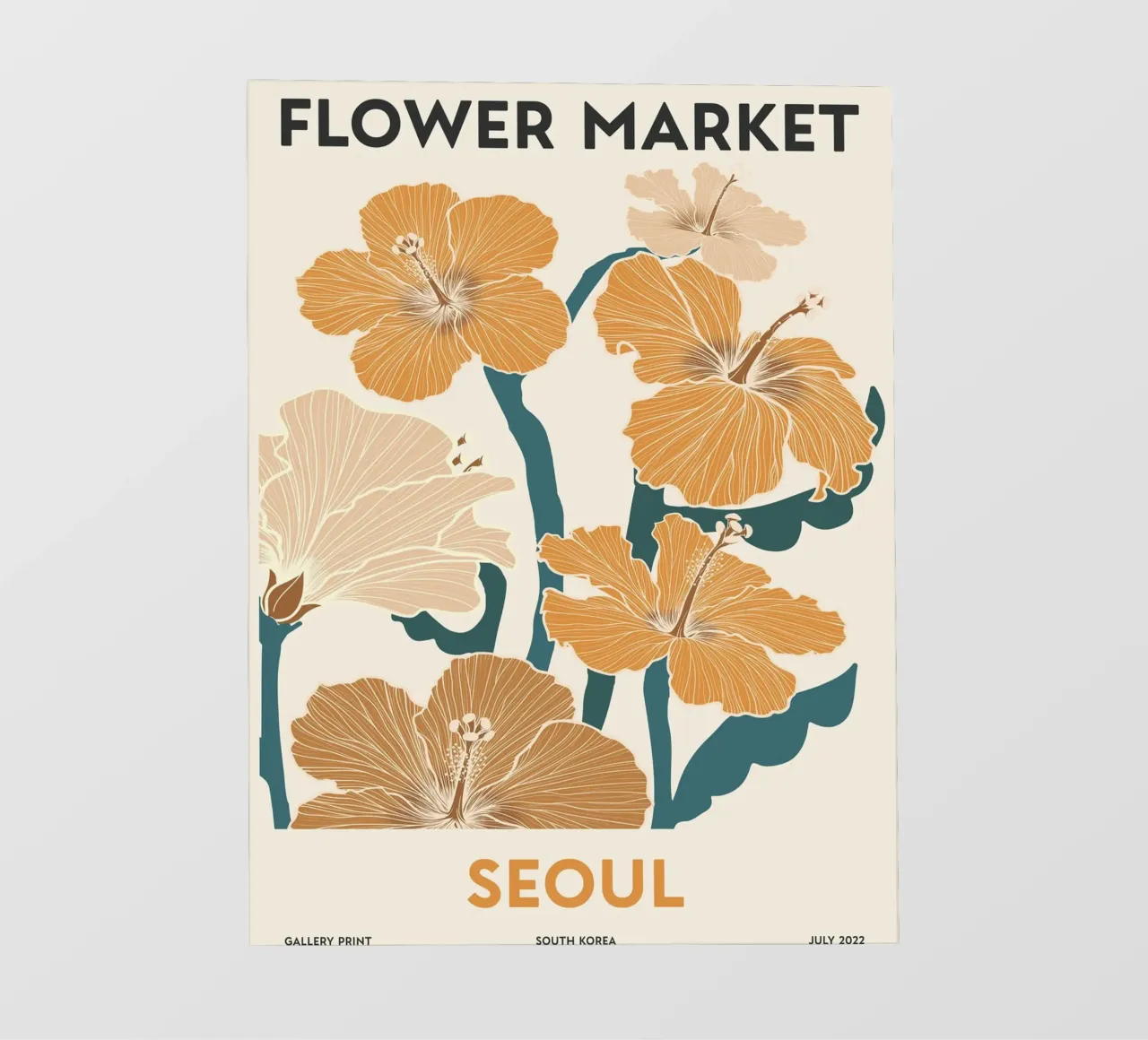 Mercato dei fiori di Seul - Florales Retro-Design pellicola backlit da Whole©