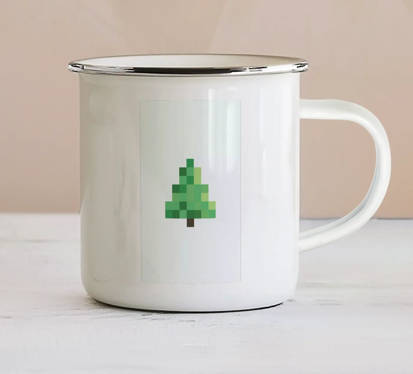 Pixel Tree enamel mug by Studio One