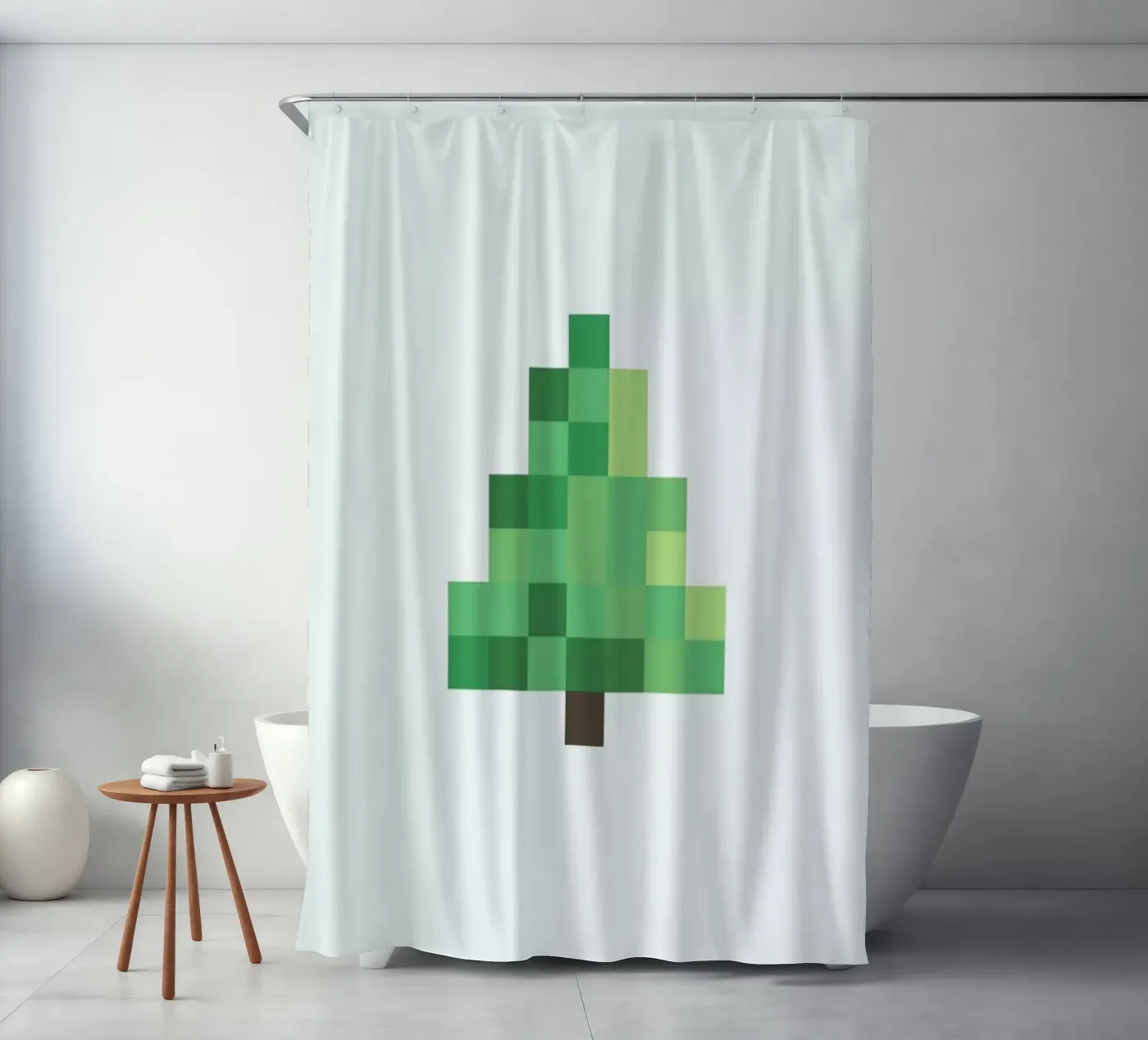Pixel Tree Duschvorhang von Studio One