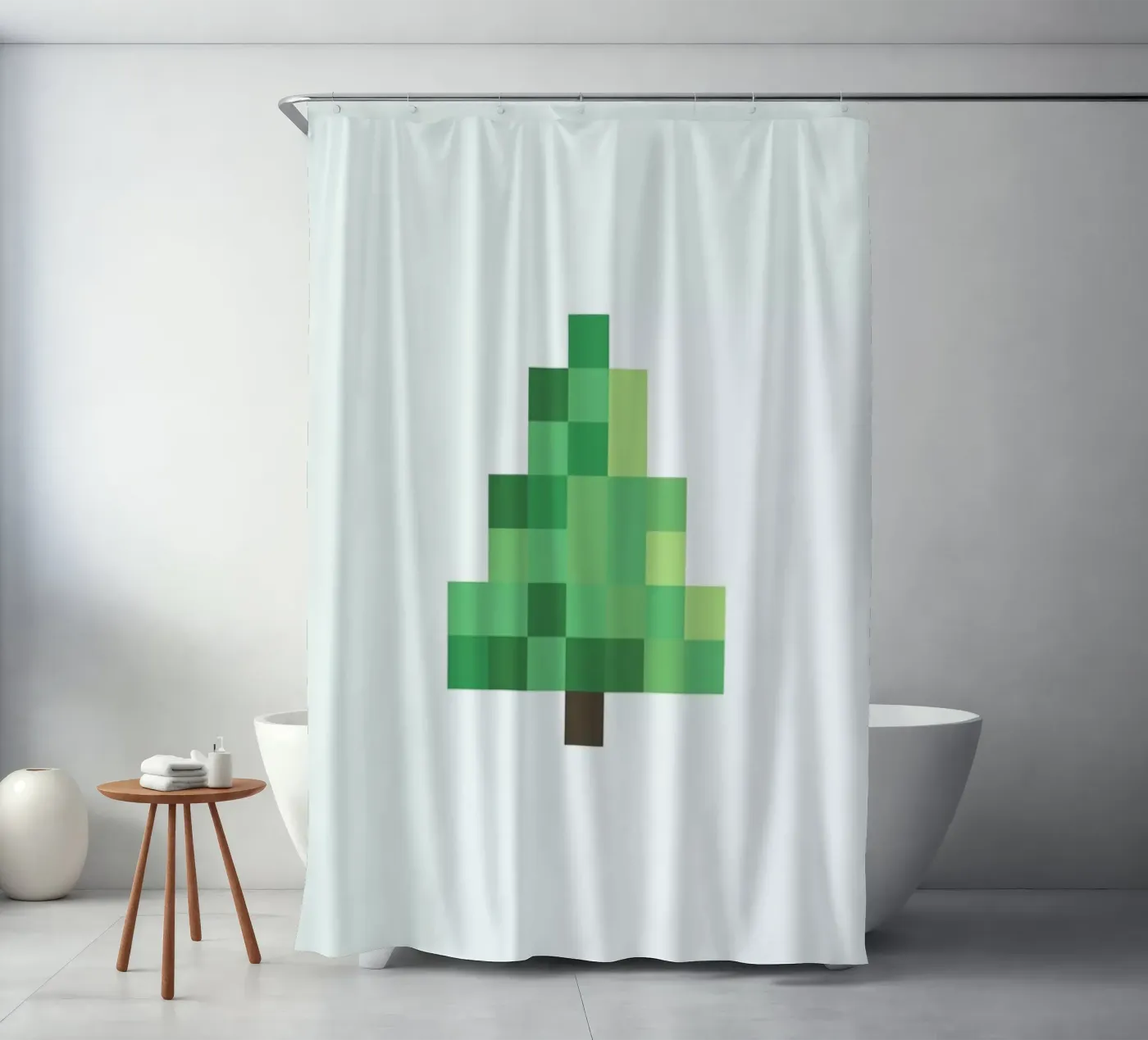 Pixel Tree Duschvorhang von Studio One