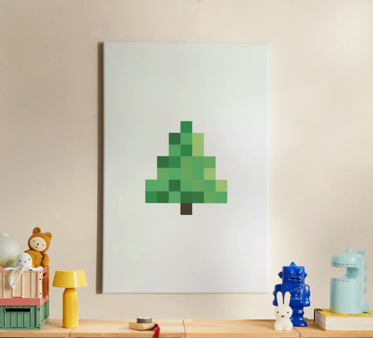 Pixel Tree tela con Cornice a cassetta da Studio One