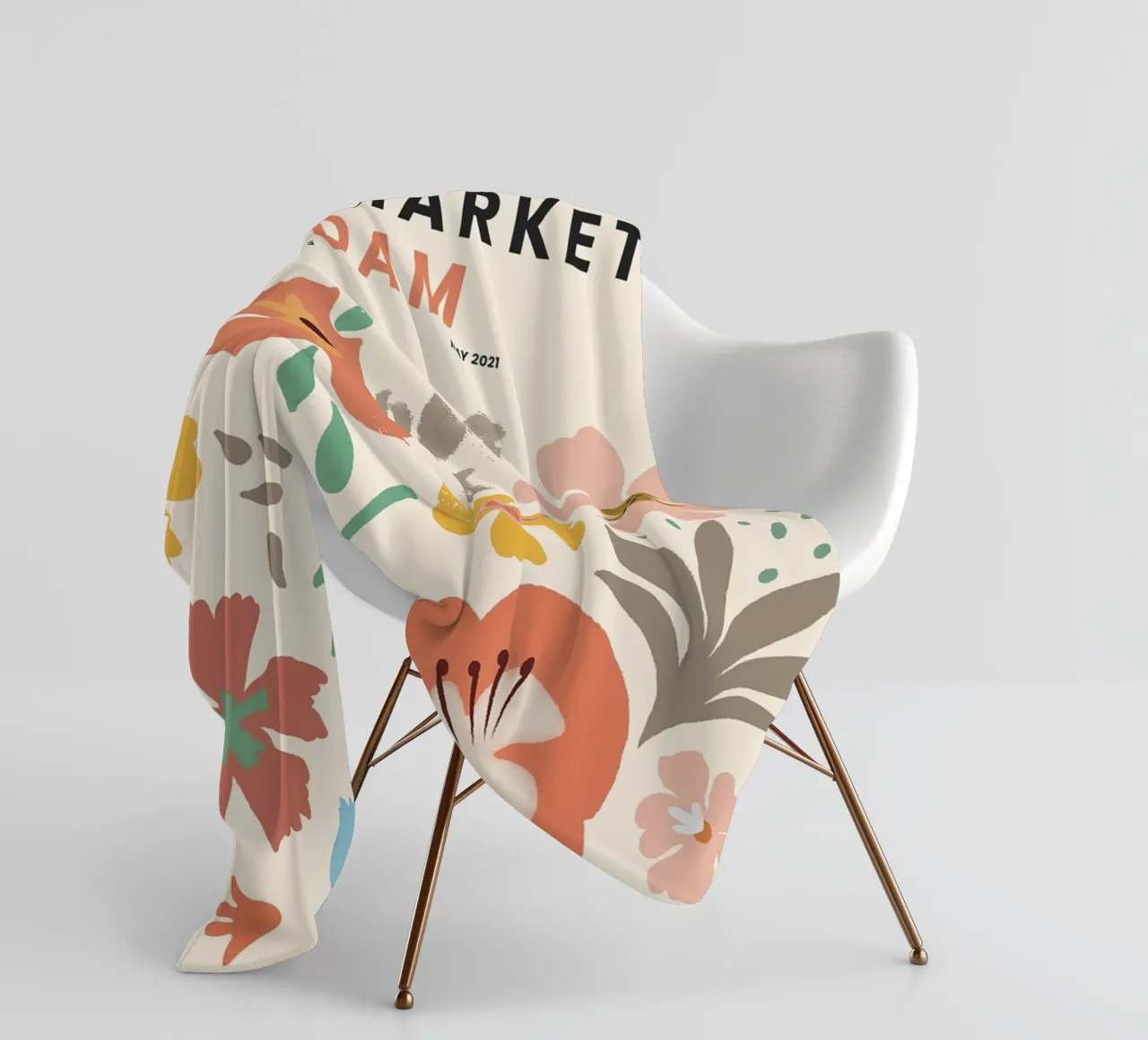 Mercato dei fiori di Amsterdam - Allegro design floreale coperta in pile da Whole©
