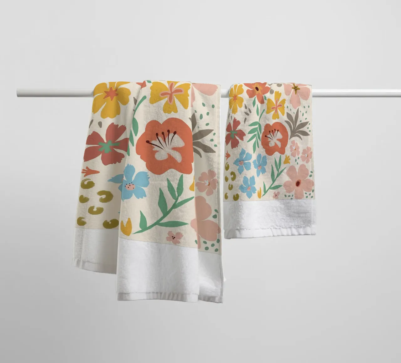Mercato dei fiori di Amsterdam - Allegro design floreale asciugamano da bagno da Whole©