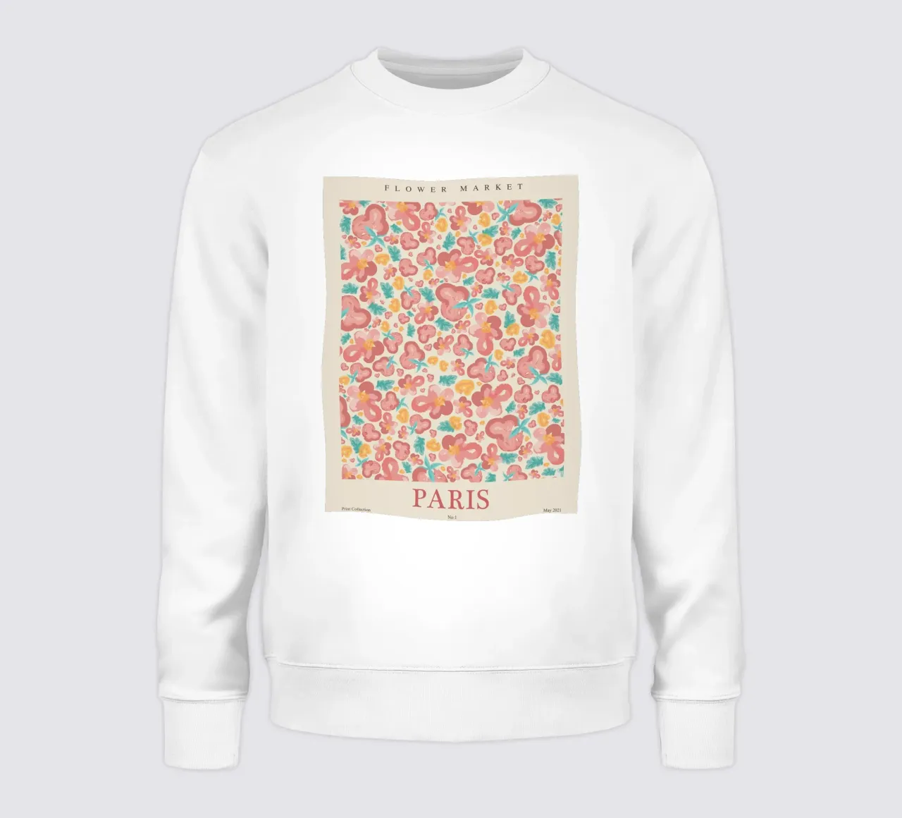 Design floreale Parigi - Motivo floreale vivace felpa da Whole©