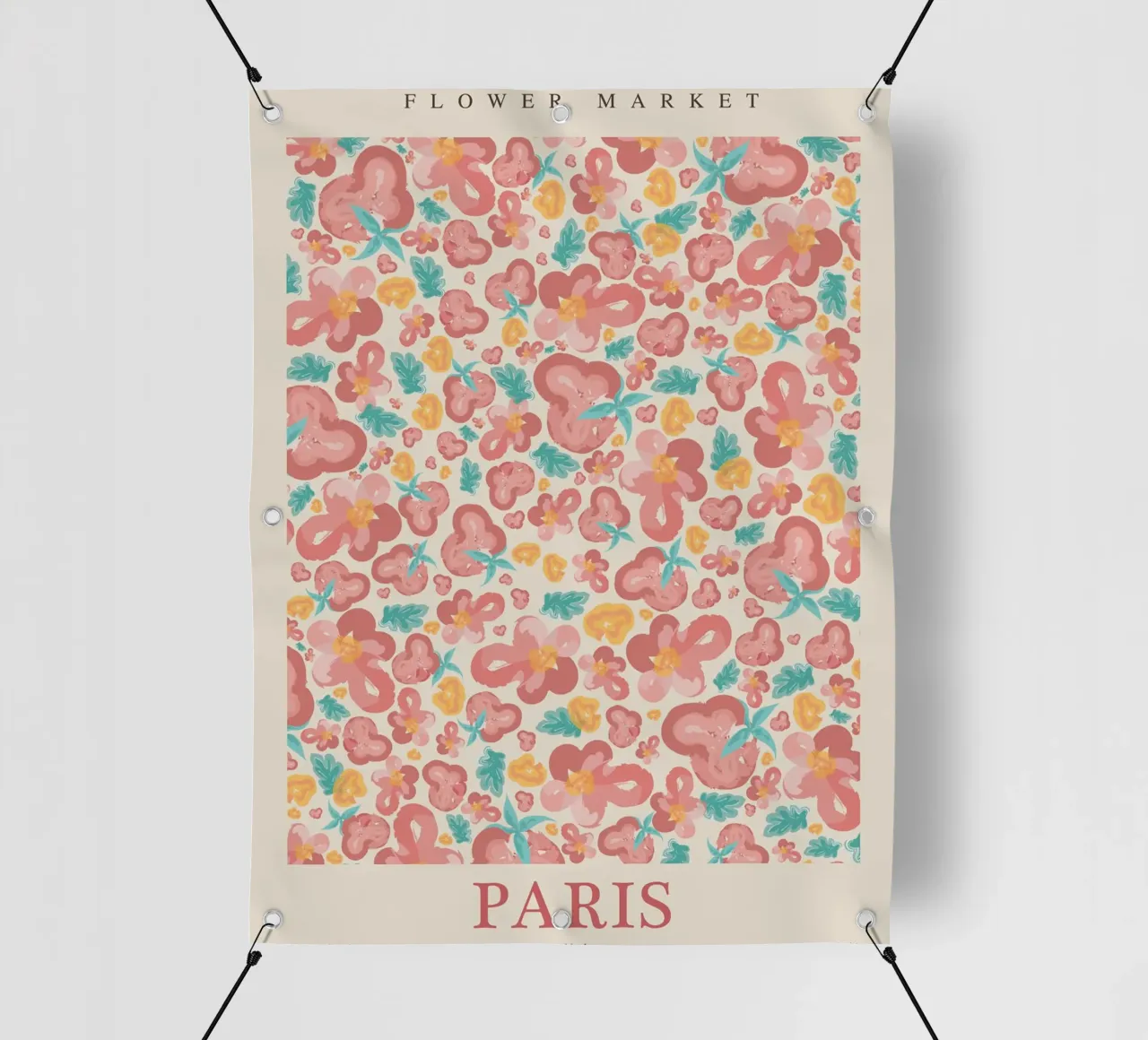Design floreale Parigi - Motivo floreale vivace telo in pvc da Whole©