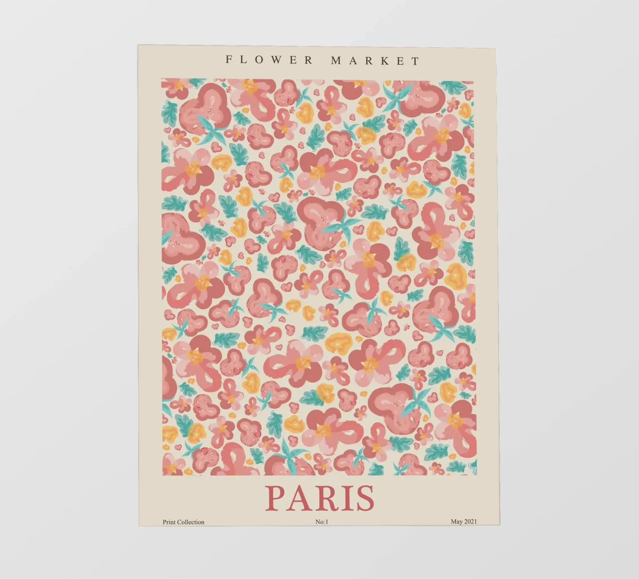 Design floreale Parigi - Motivo floreale vivace telo in pvc da Whole©