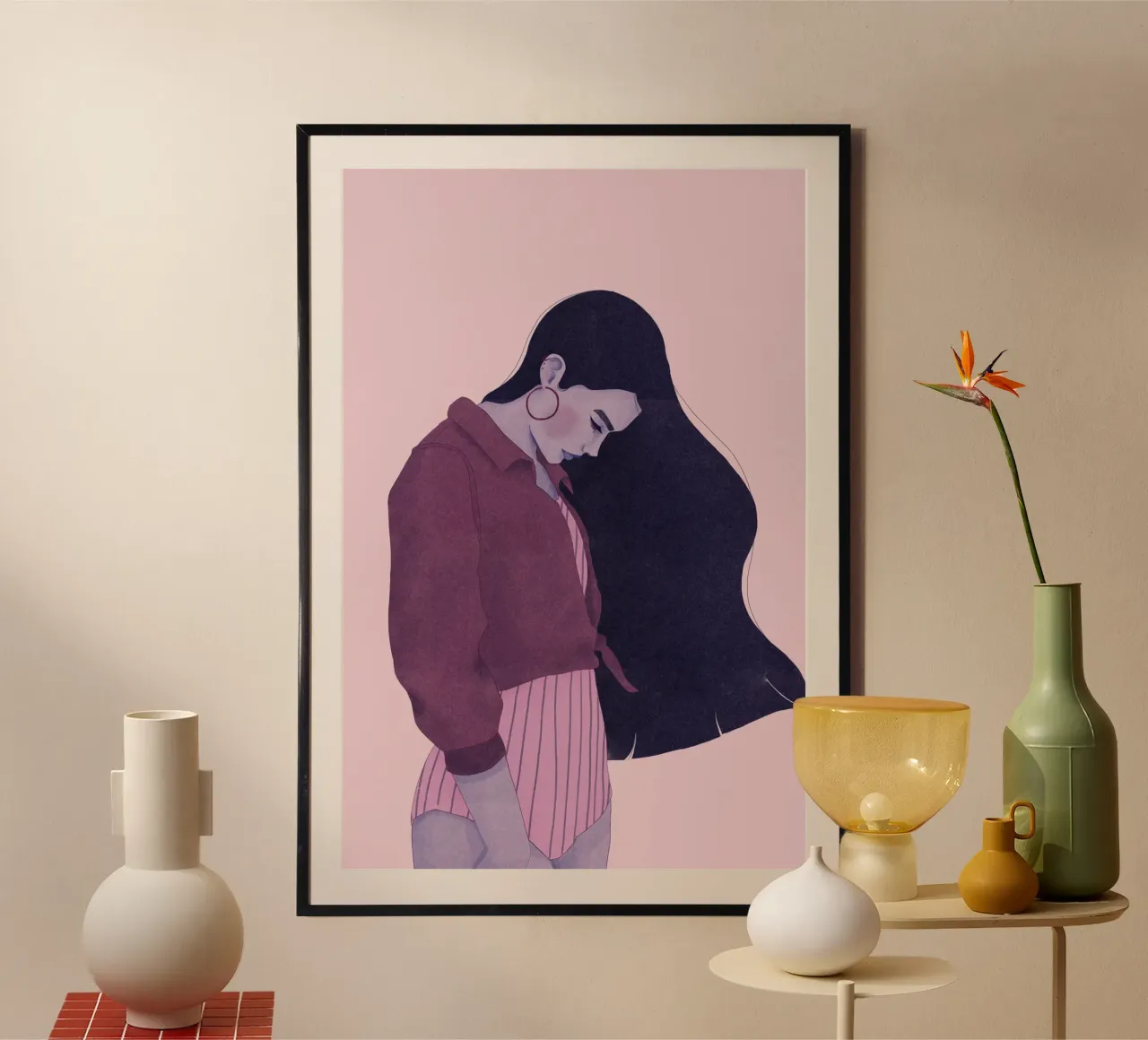 Veronika Grenzebach - Cheveux comme le ciel de nuit poster de The Artcircle
