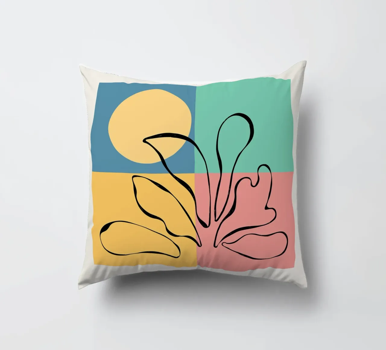 Opera d'arte botanica - ispirata a Matisse cuscino da Whole©