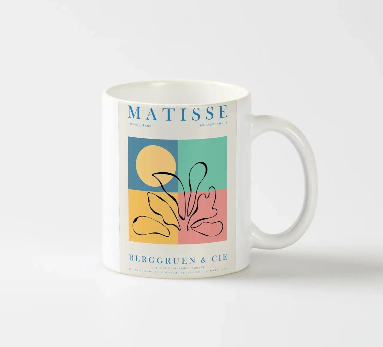 Opera d'arte botanica - ispirata a Matisse tazza in ceramica da Whole©