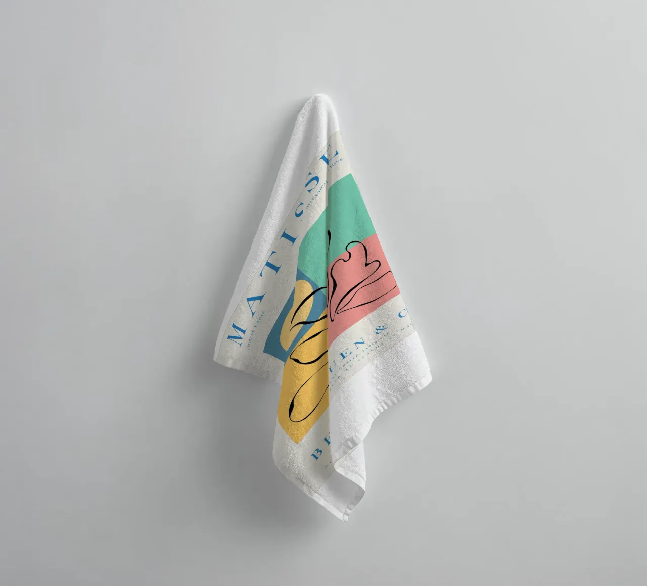 Botanical work of art - inspired by Matisse towel by Whole©