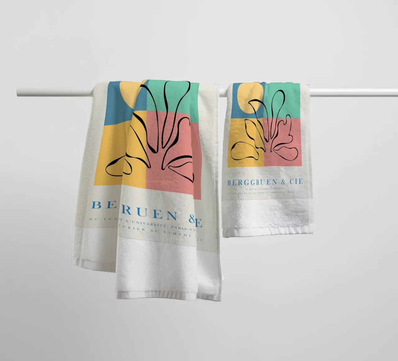 Botanical work of art - inspired by Matisse towel by Whole©