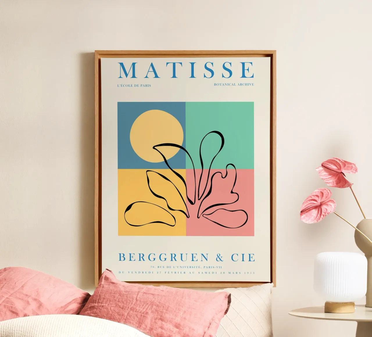Botanical work of art - inspired by Matisse canvas by Whole©