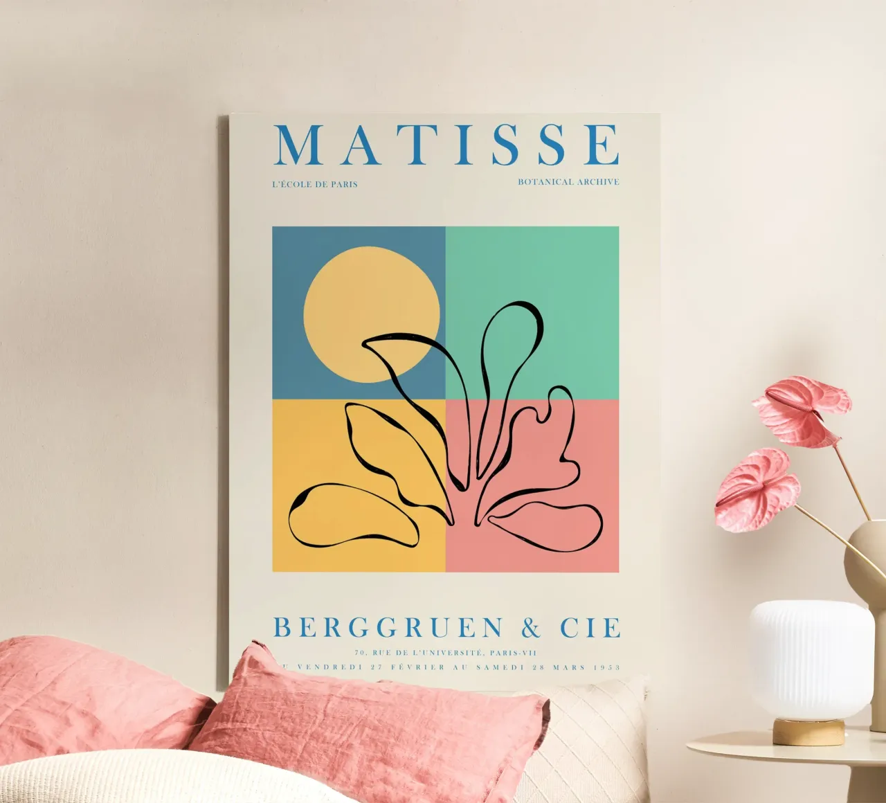 Botanical work of art - inspired by Matisse canvas by Whole©