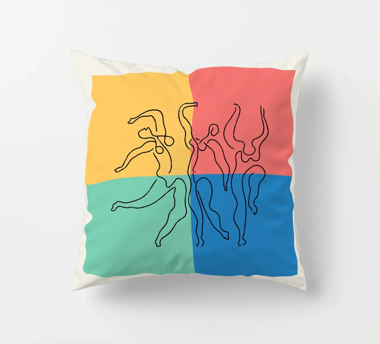 Picasso art poster - Colourful museum poster decorative cushion by Whole©