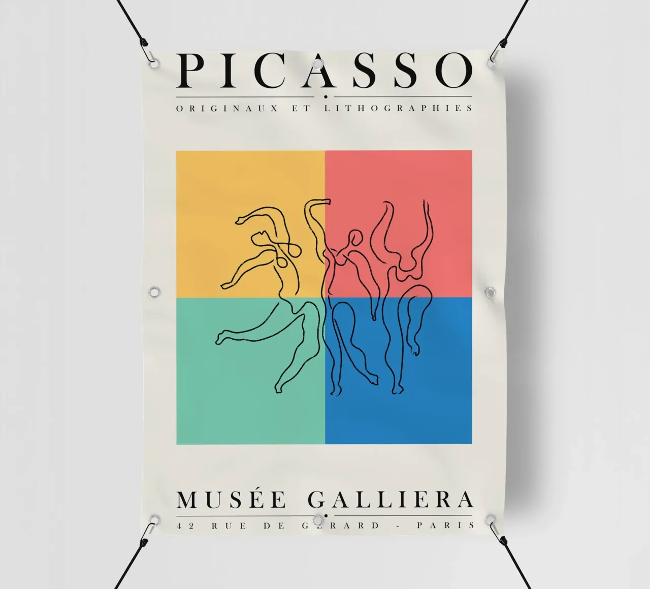 Poster artistico di Picasso - Poster colorato del museo telo in pvc da Whole©