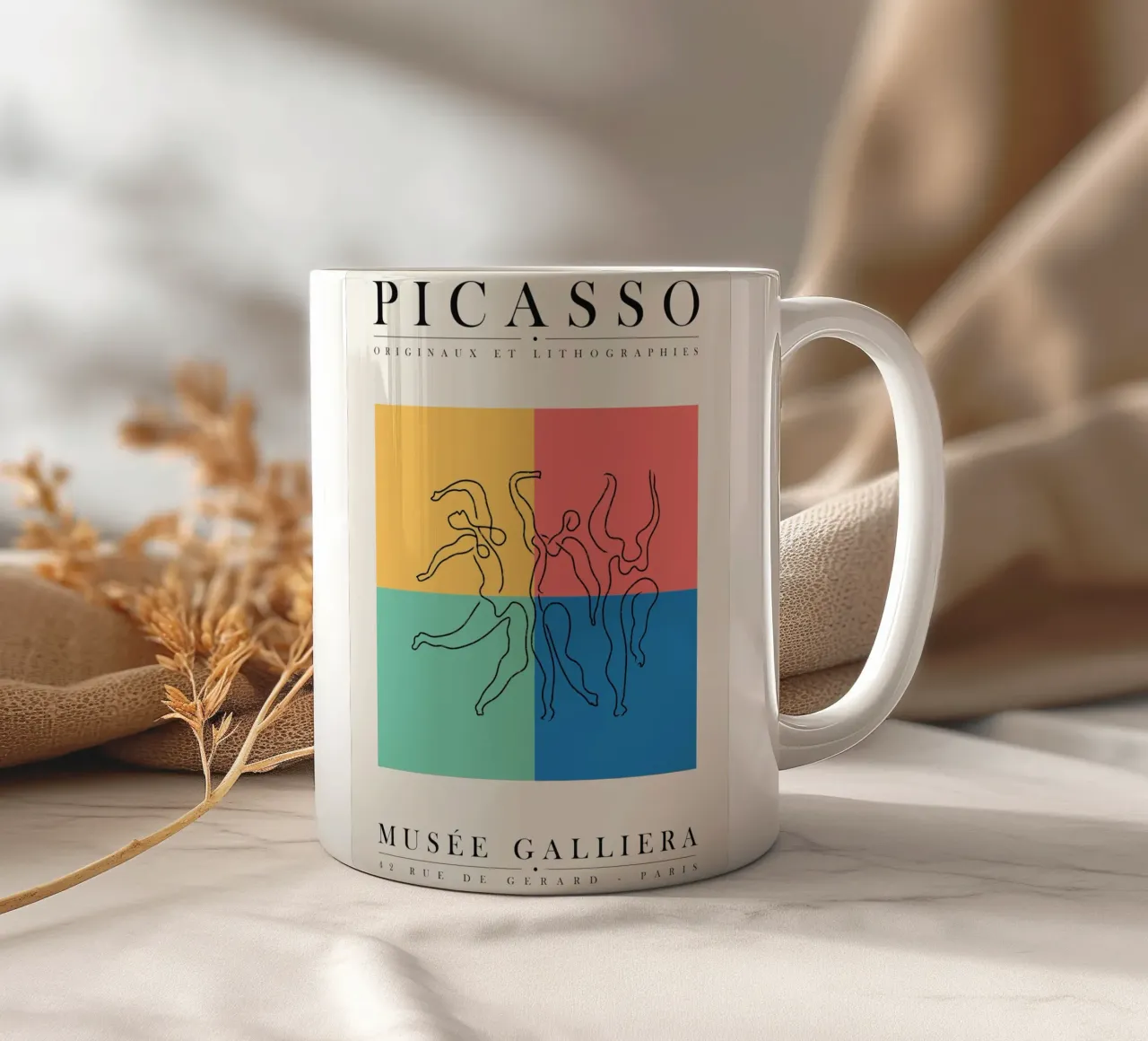 Poster artistico di Picasso - Poster colorato del museo tazza in ceramica da Whole©