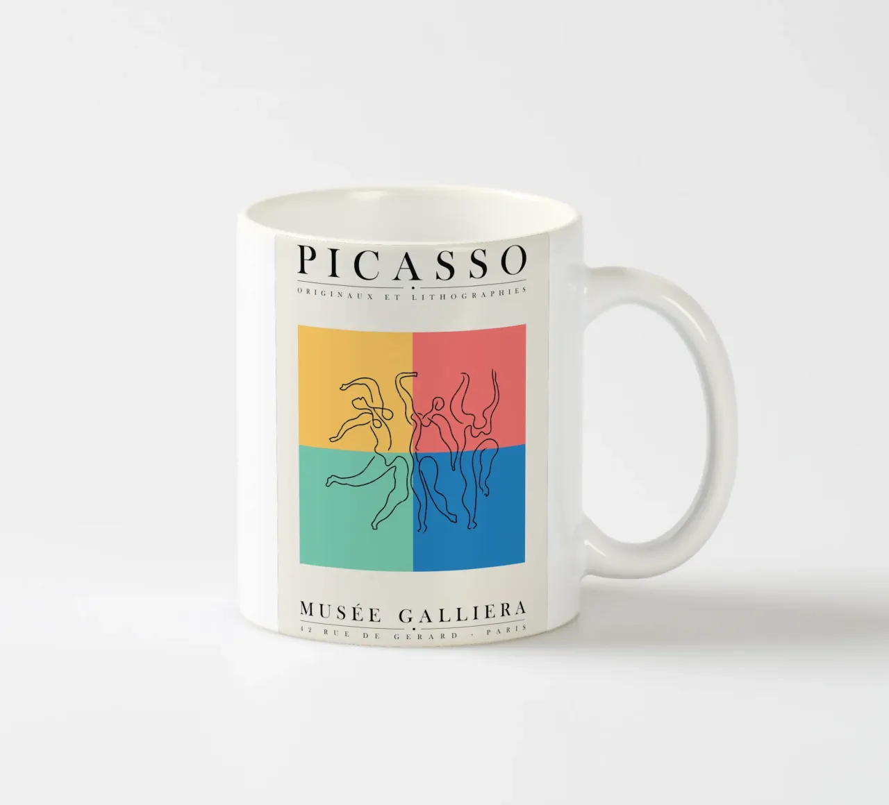 Poster artistico di Picasso - Poster colorato del museo tazza in ceramica da Whole©