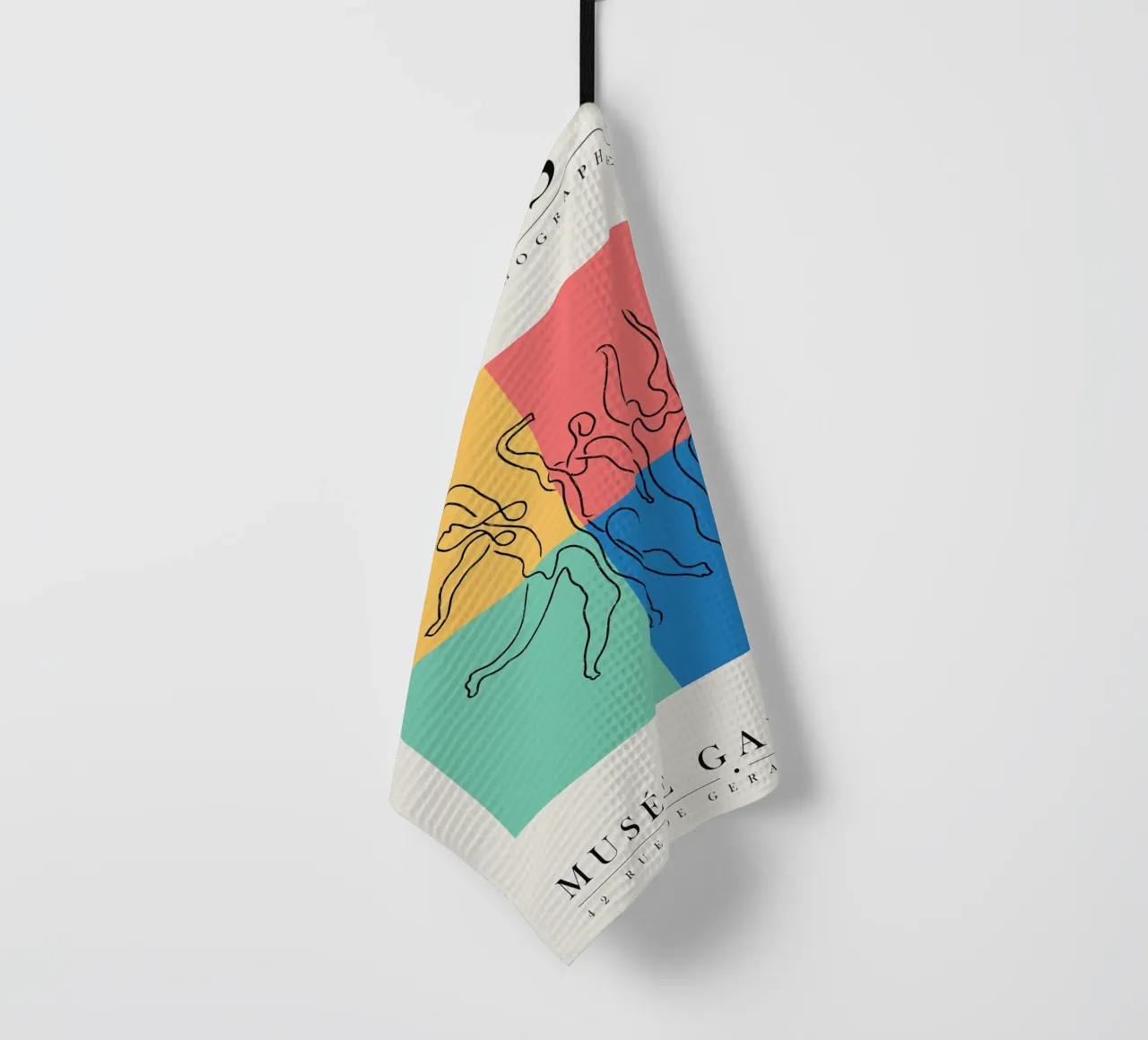 Picasso art poster - Colourful museum poster tea towel by Whole©