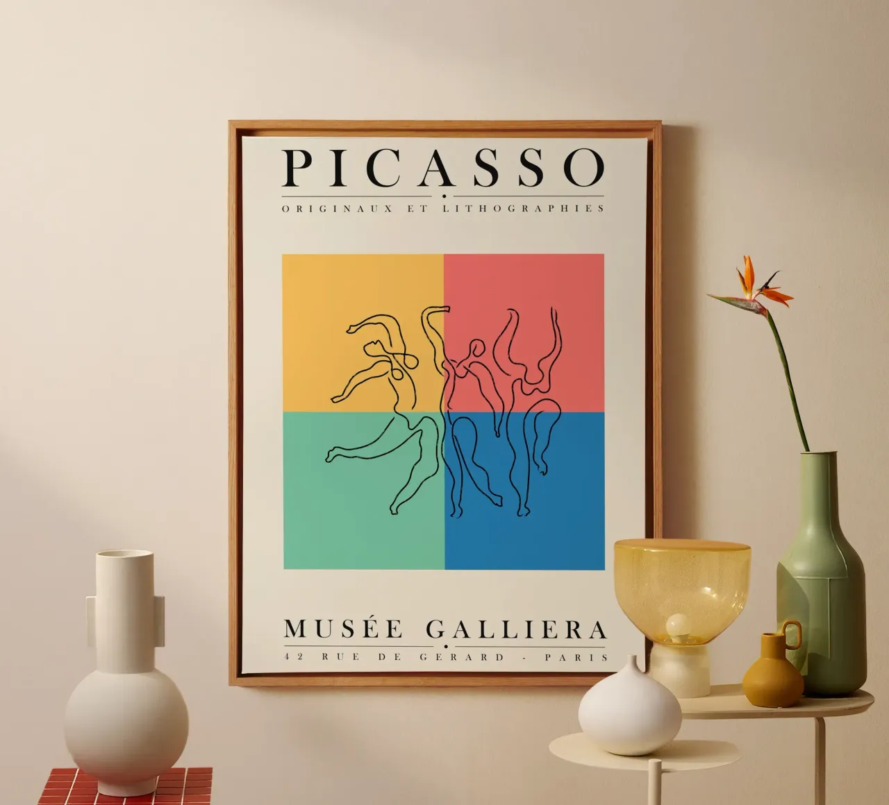 Picasso art poster - Colourful museum poster canvas by Whole©