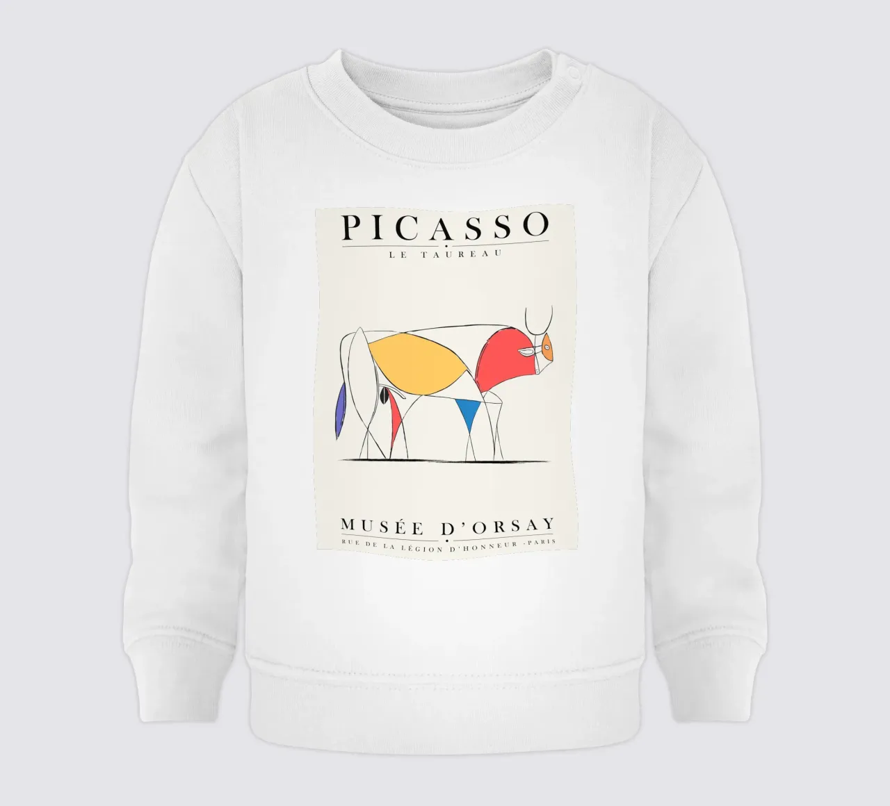 Design minimalista del toro ispirato a Picasso felpa neonato da Whole©