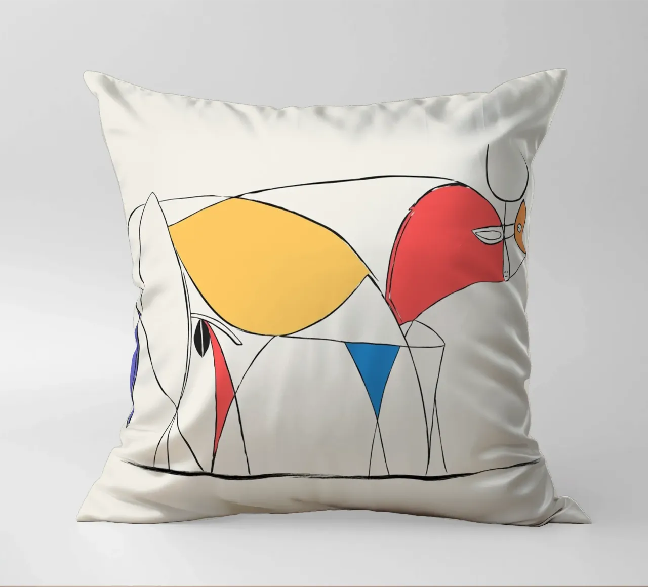 Design minimalista del toro ispirato a Picasso cuscino da Whole©