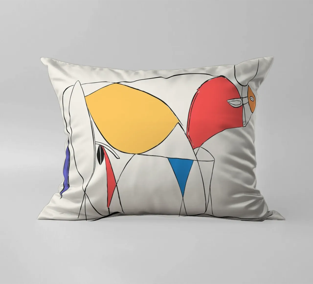Design minimalista del toro ispirato a Picasso cuscino da Whole©