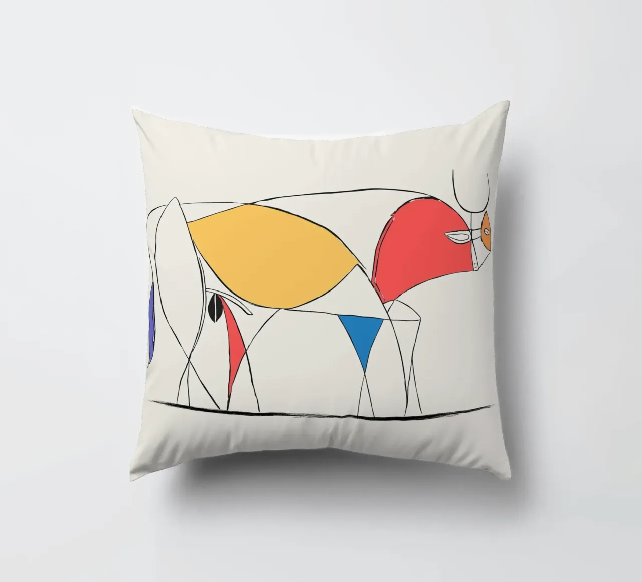 Design minimalista del toro ispirato a Picasso cuscino da Whole©