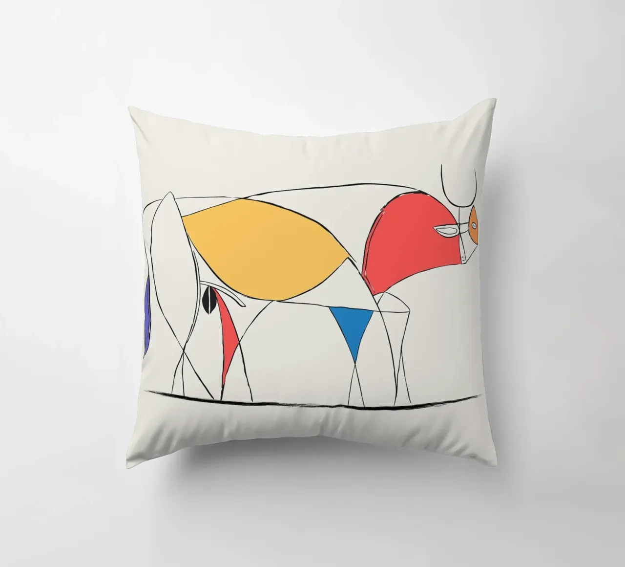 Design minimalista del toro ispirato a Picasso cuscino da Whole©
