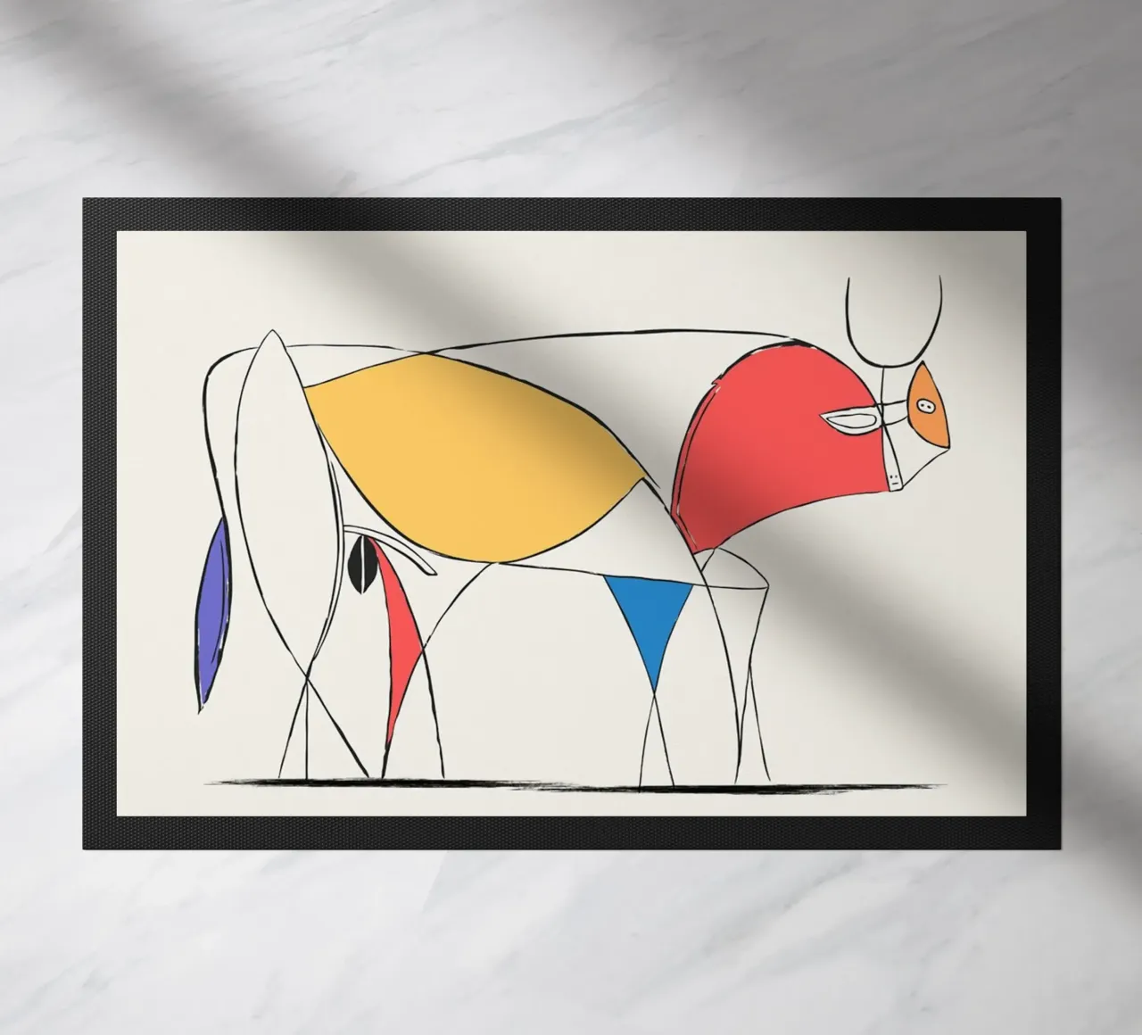 Design minimalista del toro ispirato a Picasso zerbino da Whole©