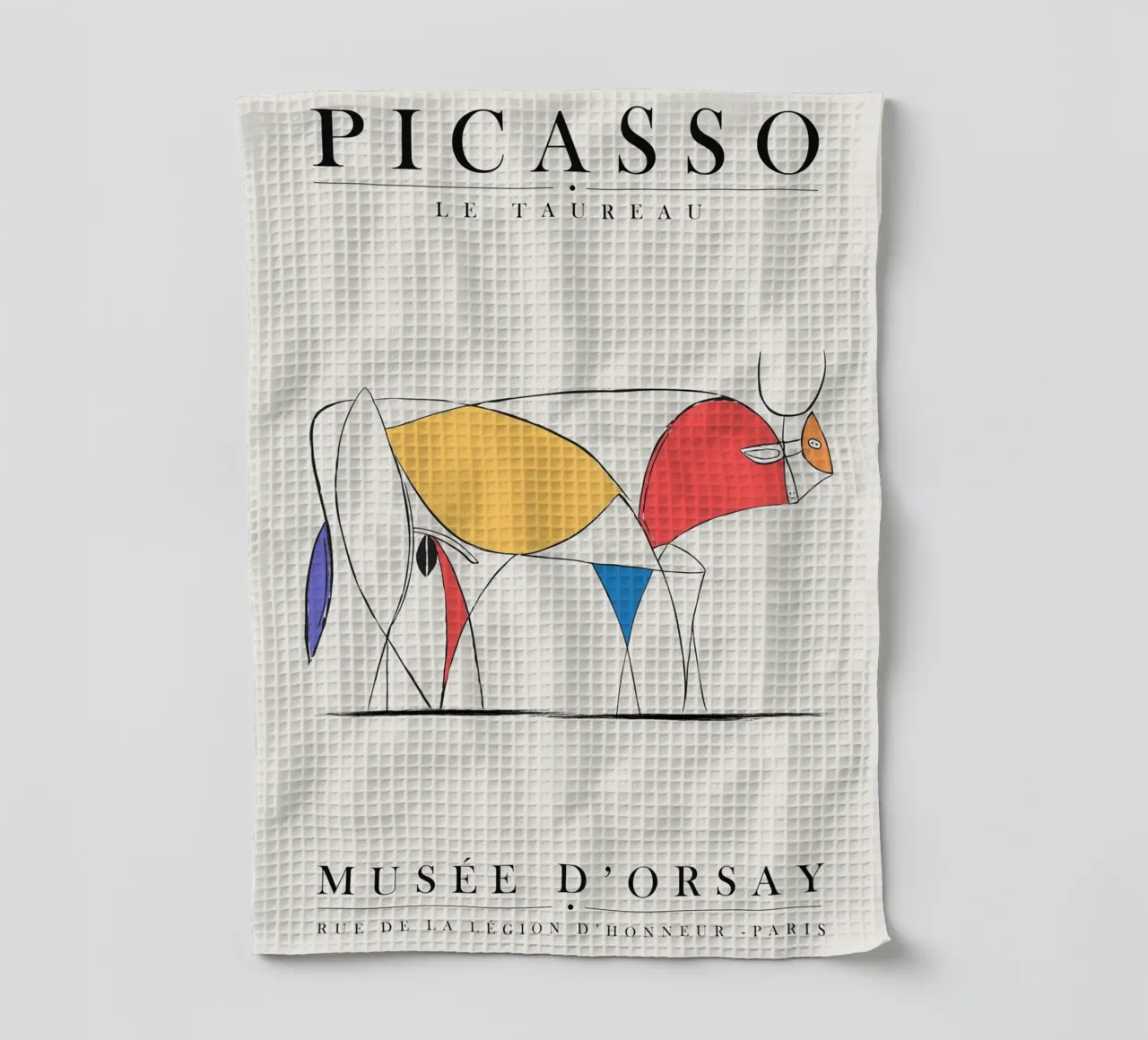 Design minimalista del toro ispirato a Picasso canovaccio da cucina da Whole©