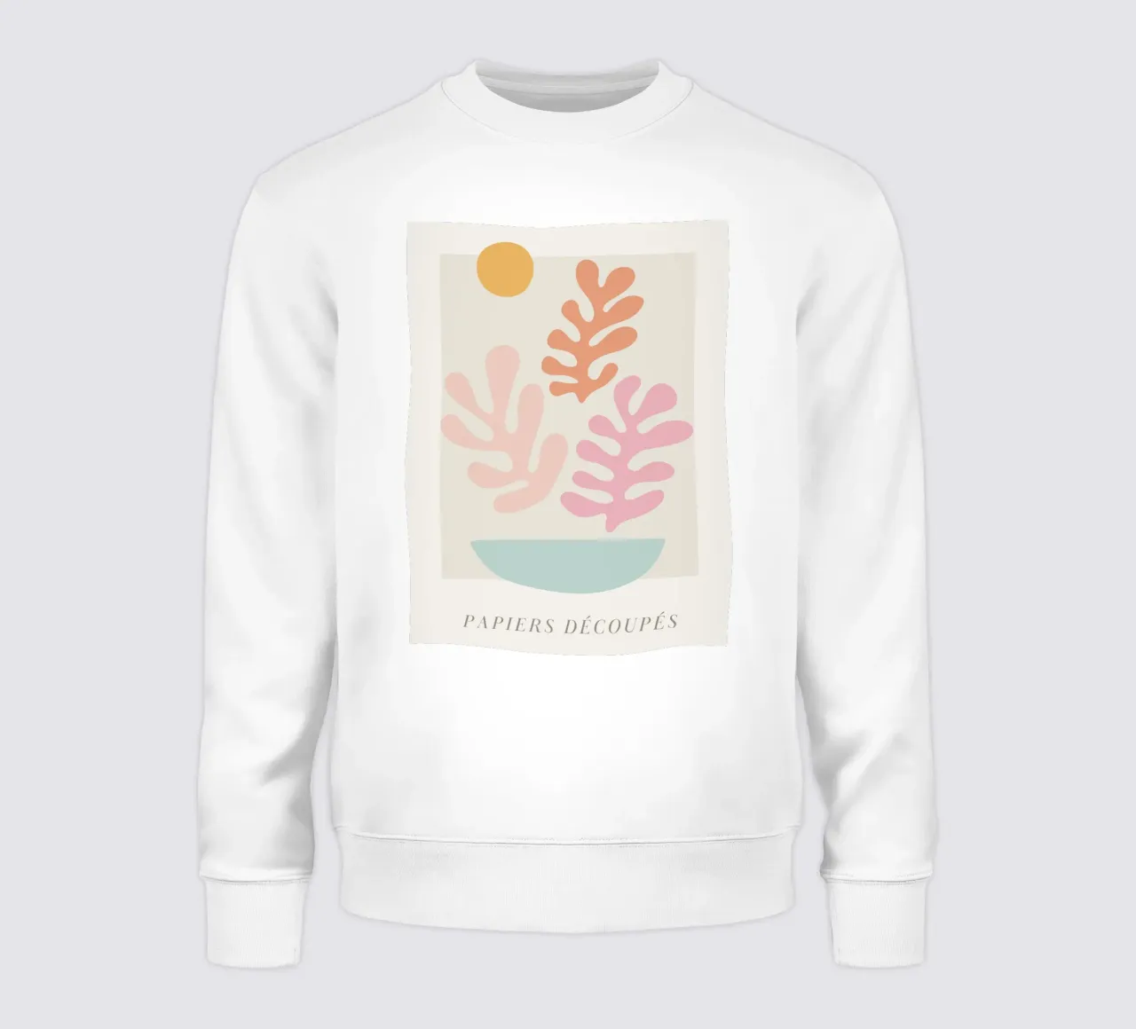 Colourful abstract leaf motif - Modern art print sweatshirt by Whole©