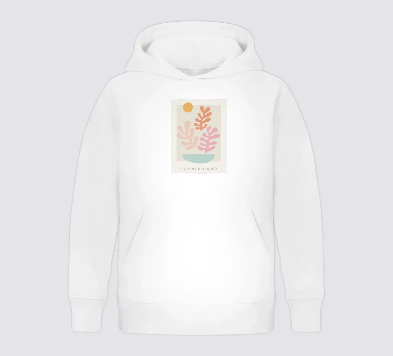 Colourful abstract leaf motif - Modern art print kids hoodie by Whole©